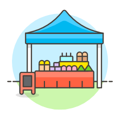 Market Stall Illustration from UX Colors Set