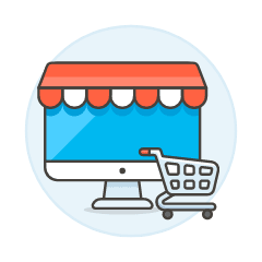 Online Store Imac Illustration from UX Colors Set