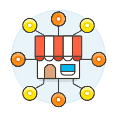 Store Branches Illustration from UX Colors Set