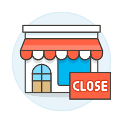 Store Close Illustration from UX Colors Set