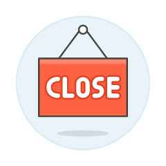 Store Close Sign Illustration from UX Colors Set