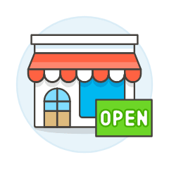 Store Open Illustration from UX Colors Set