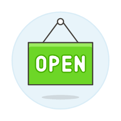 Store Open Sign Illustration from UX Colors Set