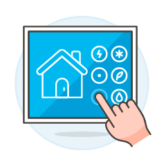 Smart Home Controler 1 Illustration from UX Colors Set