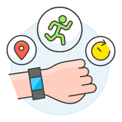 Fitness Tracker 1 Illustration from UX Colors Set