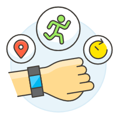 Fitness Tracker 2 Illustration from UX Colors Set