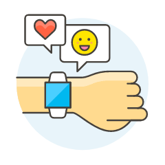 Smart Watch Message 2 Illustration from UX Colors Set
