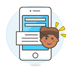 Phone Comment Text 2 Illustration from UX Colors Set