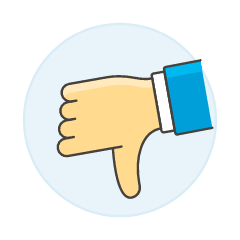 Dislike Hand 2 Illustration from UX Colors Set