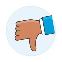 Dislike Hand 3 Illustration from UX Colors Set