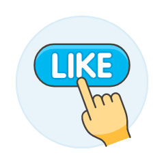 Hand Click Like 2 Illustration from UX Colors Set