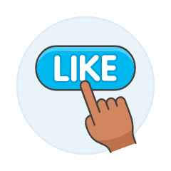 Hand Click Like 3 Illustration from UX Colors Set