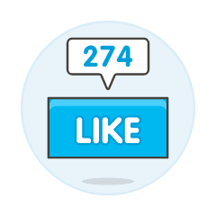 Like Count Illustration from UX Colors Set