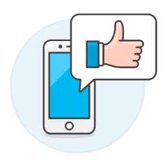 Phone Bubble Like 1 Illustration from UX Colors Set