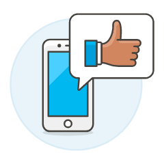 Phone Bubble Like 3 Illustration from UX Colors Set