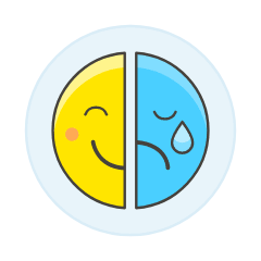 Emoji Happy Sad 1 Illustration from UX Colors Set
