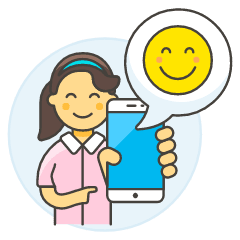 User Happy Phone 5 Illustration from UX Colors Set