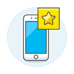 Phone Star 1 Illustration from UX Colors Set