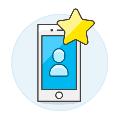 Phone Star 2 Illustration from UX Colors Set