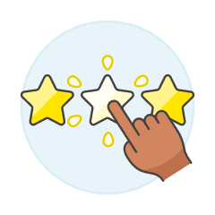Rating Click 1 3 Illustration from UX Colors Set