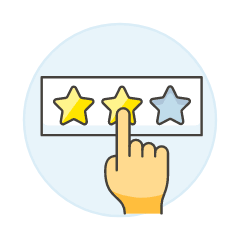 Rating Click 2 2 Illustration from UX Colors Set