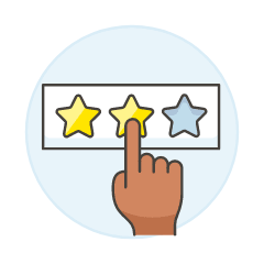 Rating Click 2 3 Illustration from UX Colors Set