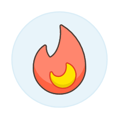 Flame Illustration from UX Colors Set
