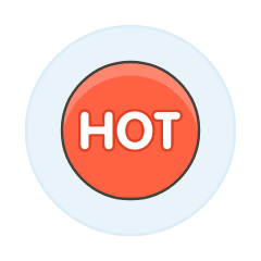 Hot Circle Sign Illustration from UX Colors Set