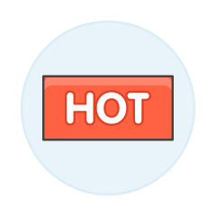 Hot Rectangle Sign Illustration from UX Colors Set