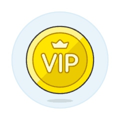 Gold Vip Coin Illustration from UX Colors Set