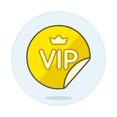 Gold Vip Sticker Illustration from UX Colors Set