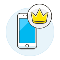 Phone Crown Illustration from UX Colors Set