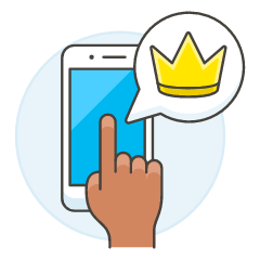 Phone Crown Tap 3 Illustration from UX Colors Set