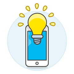 Phone App Idea Illustration from UX Colors Set