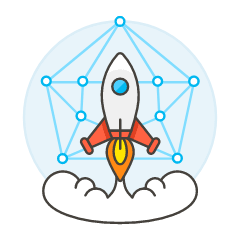 App Network Launch Illustration from UX Colors Set