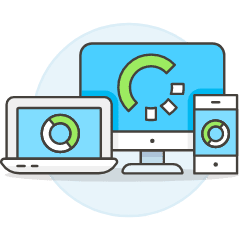 Responsive App Illustration from UX Colors Set