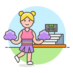 Cheerleader 5 Illustration from UX Colors Set
