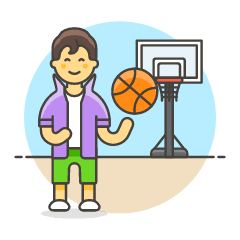 Sports Basketball 5 Illustration from UX Colors Set