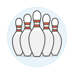 Sports Bowling Pins Illustration from UX Colors Set
