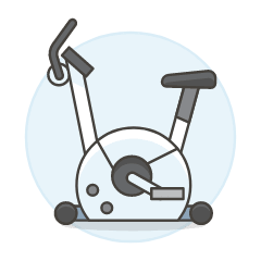 Fitness Bike Illustration from UX Colors Set