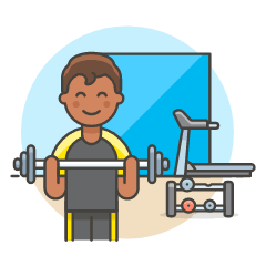 Fitness Gym 5 Illustration from UX Colors Set