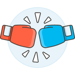 Boxing Competition Illustration from UX Colors Set