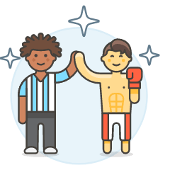 Boxing Winner 3 Illustration from UX Colors Set