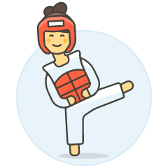 Sport Taekwondo 12 Illustration from UX Colors Set