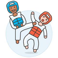 Sport Taekwondo 2 Illustration from UX Colors Set