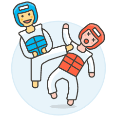 Sport Taekwondo 5 Illustration from UX Colors Set