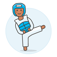 Sport Taekwondo 7 Illustration from UX Colors Set