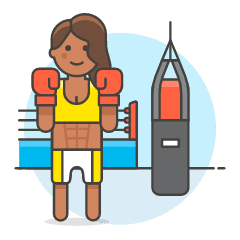 Sports Boxing 5 Illustration from UX Colors Set