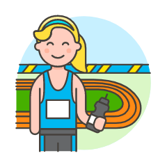 Sports Running Athlete 4 Illustration from UX Colors Set