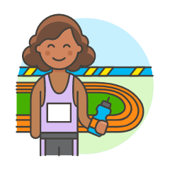 Sports Running Athlete 5 Illustration from UX Colors Set